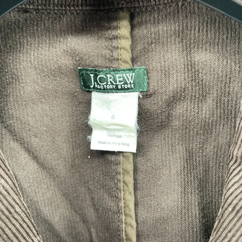 Vintage J Crew Corduroy Blazer Women's 6 Brown  Corp Retro‎ Hong Kong